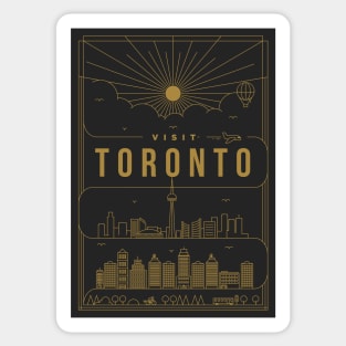 Toronto Minimal Lineal Poster Sticker